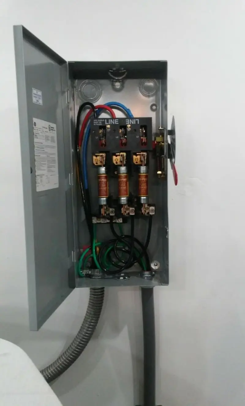 Three-phase disconnect switch installed for Electrical Wiring & Rewiring in Port Sheldon